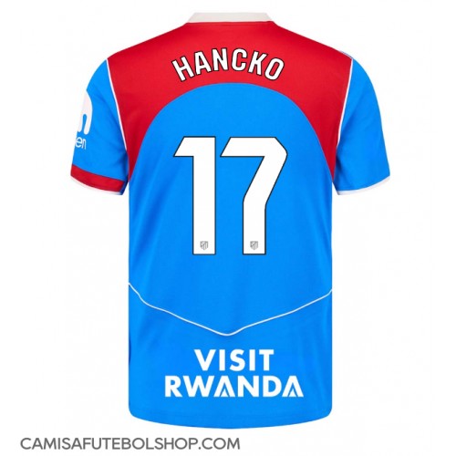 Camisa de time de futebol Atletico Madrid David Hancko #17 Replicas 3º Equipamento 2025-26 Manga Curta